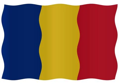 Flag -  Romania, Romanian. .flag, flags, place, symbol, symbols, national, co Stock Illustration