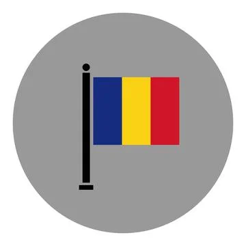 Flag of Romania, vector illustration Stock Illustration