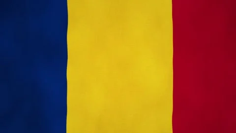 Flag of Romania Waving - 3D Render Animation Stock Footage 146479064