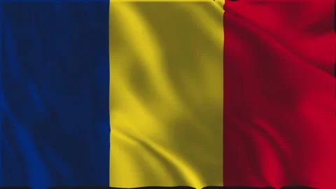 Flag of Romania waving slowly Stock-Footage 337646173