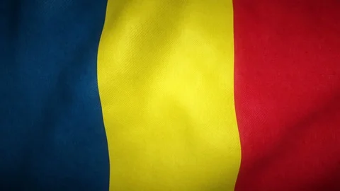Flag of romania waving in the wind Stock-Footage 125830730