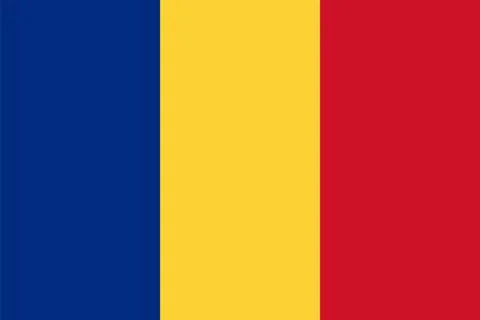 Flag Of Romanian. Vector. Ratios and colors are observed. Stock Illustration