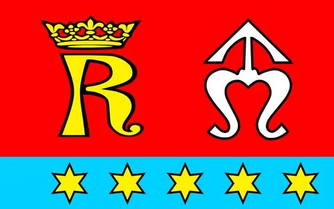 The flag of the Ropchytsk-Sendzizovsky district Stock Illustration