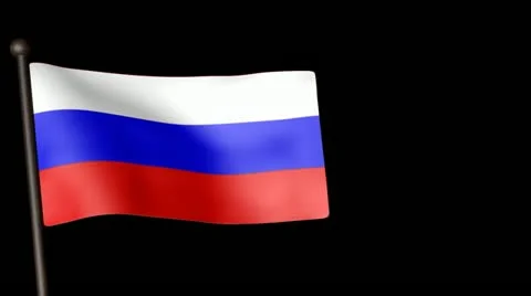 Flag Russia 25fps Stock Footage 12615897