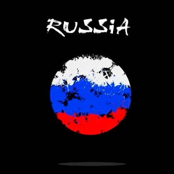 Flag of Russia from blots of paint Stock Illustration