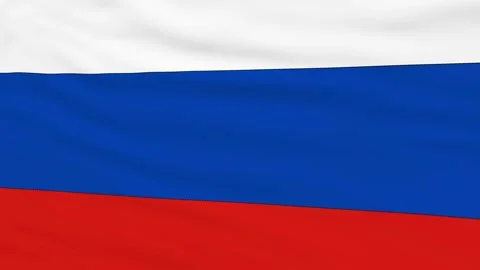 Flag of Russia develops in the wind Video stock 198346634