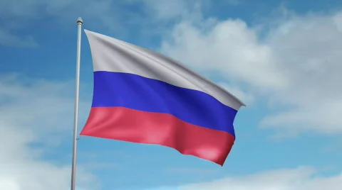 Flag of Russia Video stock 445171