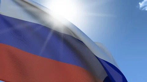 Flag Of Russia Stock Footage 37179310