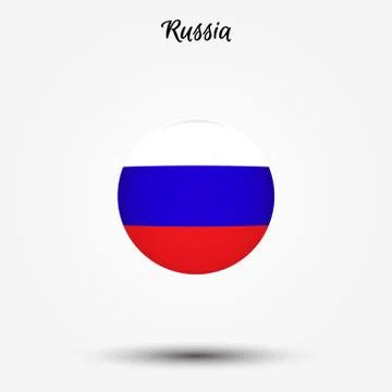 Flag of Russia icon Stock Illustration