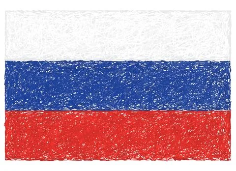 Flag of russia Stock Illustration