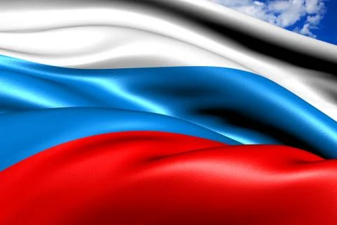 Flag of russia Stock Illustration