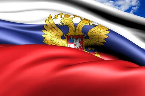 Flag of russia Stock Illustration