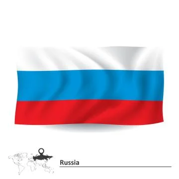 Flag of Russia Illustrazione stock