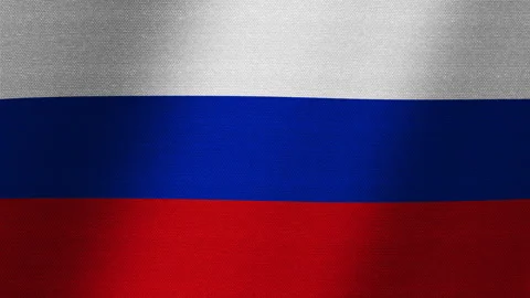 Flag of Russia. Slow flutter of the canvas. Fluctuation of the fabric. Stock Footage 145174137