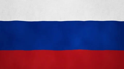 Flag of Russia Waving - 3D Render Animation Stock Footage 128593009