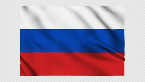 flag of Russian Federation (alpha channe, Stock Video