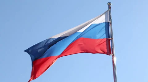Flag of Russia waving in the wind Vidéo 47794050