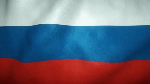 Flag of Russia waving in the wind Stock-Footage 125885367