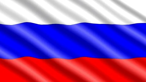 Flag of russia waving in the wind loop Stock Footage 121762023