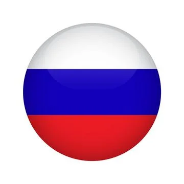 Flag Russian button. Design element for websites, applications. Vector illu.. Stock Illustration