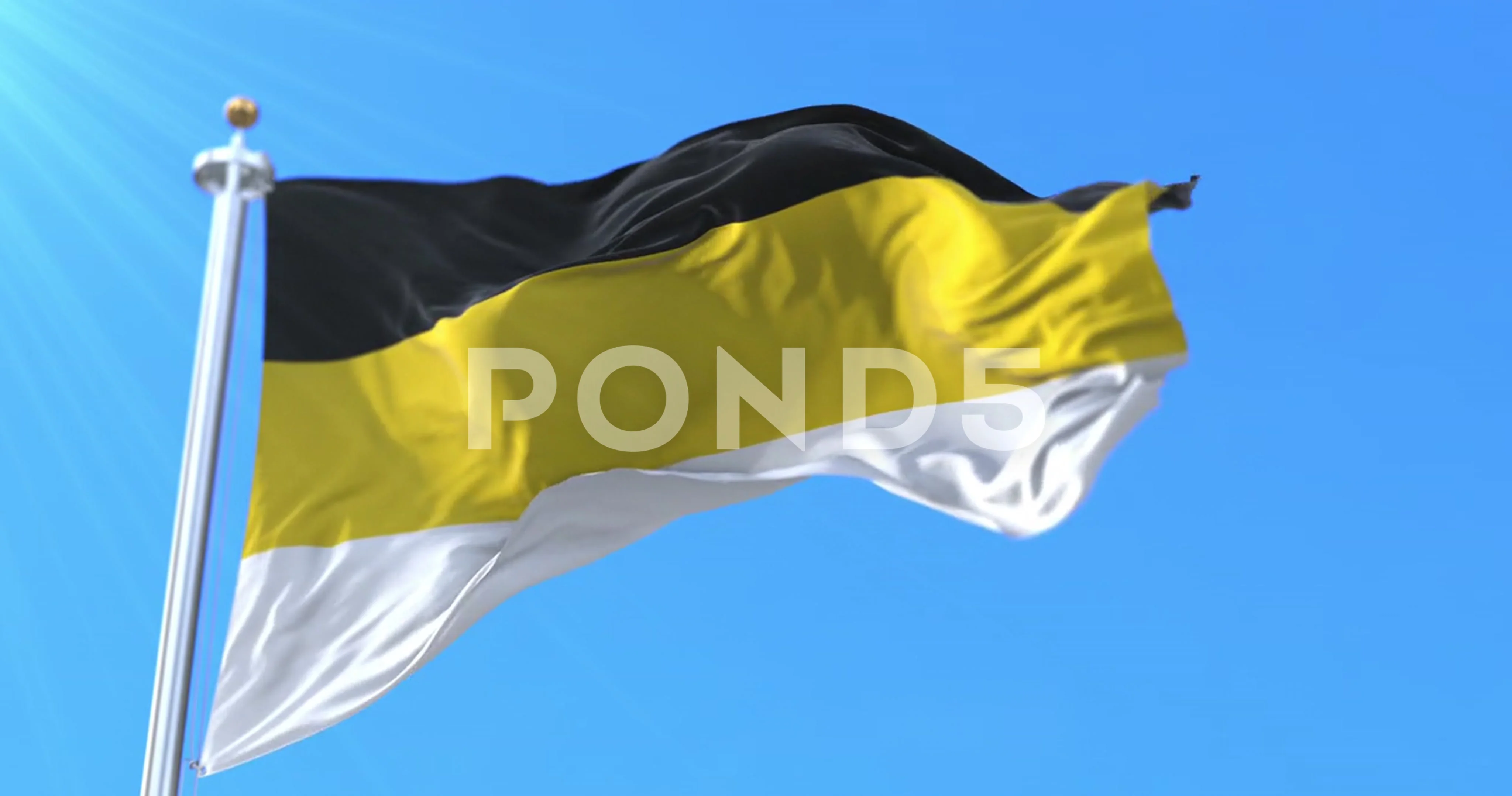 Flag of the Russian Empire Waving in the Wind 3d-rendering Stock