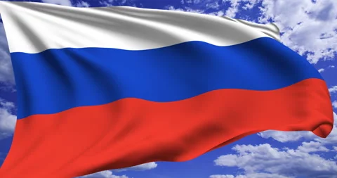 flag of Russian Federation (alpha channe, Stock Video