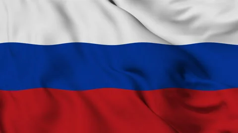 Flag of the Russian Federation fluttering in the wind Stock Footage 139718291