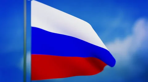 The flag of the Russian Federation Stock Footage 61564802