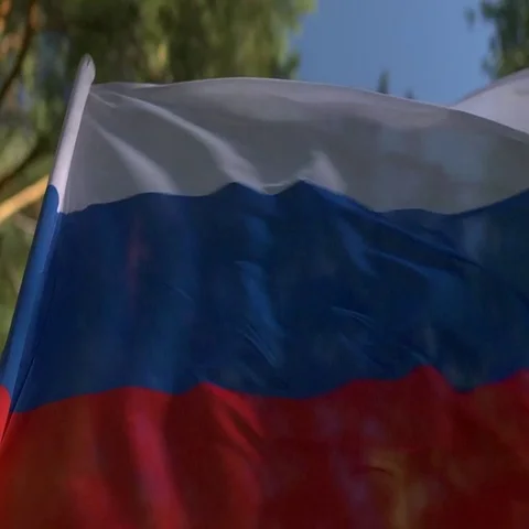 Flag of the Russian Federation Stock Footage 69689317