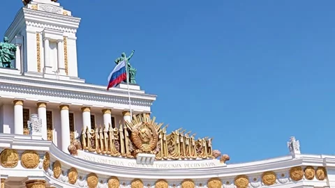 The flag of the Russian Federation Stock Footage 146273930