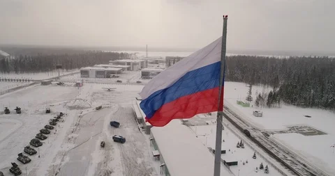 Flag Russian Fideration Stock Footage 92155011