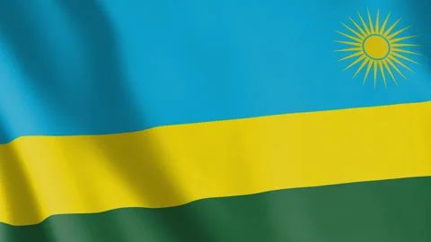 Flag of Rwanda Animated Background Stock Footage 327572134