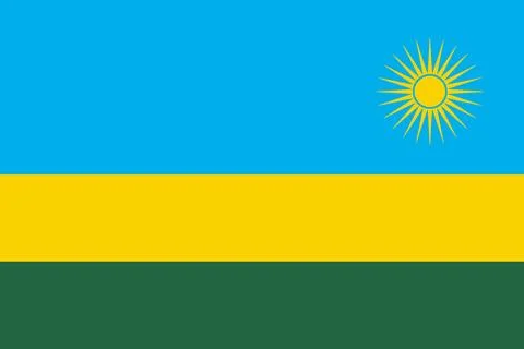 Flag of Rwanda background illustration Stock Illustration