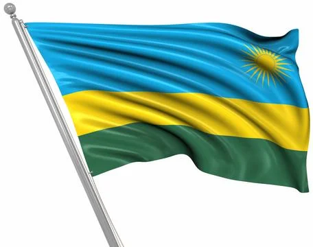 Flag of Rwanda Flag of Rwanda , This is a computer generated and 3d render... Foto stock