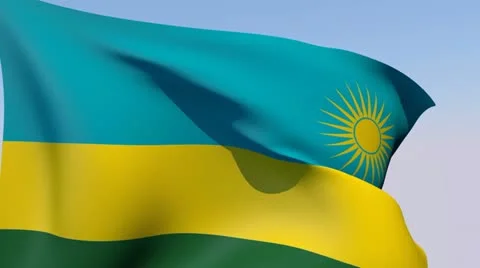 Flag of Rwanda HD Stock Footage 14765535