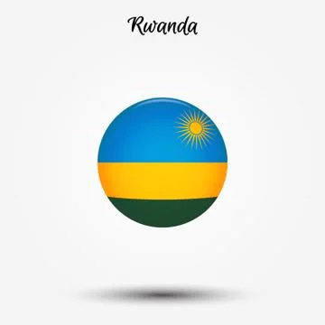 Flag of Rwanda icon Stock Illustration