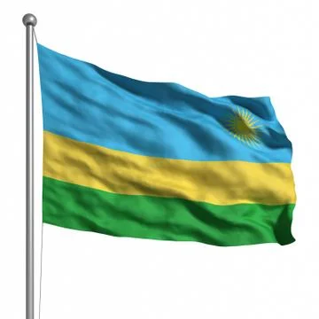 Flag of rwanda Stock Illustration