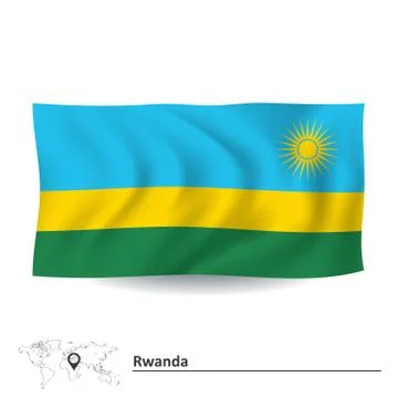 Flag of Rwanda Stock Illustration