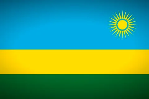 Flag of Rwanda Stock Illustration
