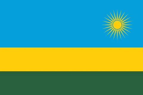 Flag of Rwanda Illustrazione stock