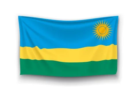 Flag of rwanda Stock Illustration