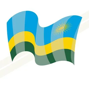 Flag of Rwanda Stock Illustration