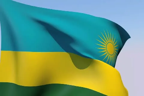Flag of Rwanda NTSC Stock Footage 14766372