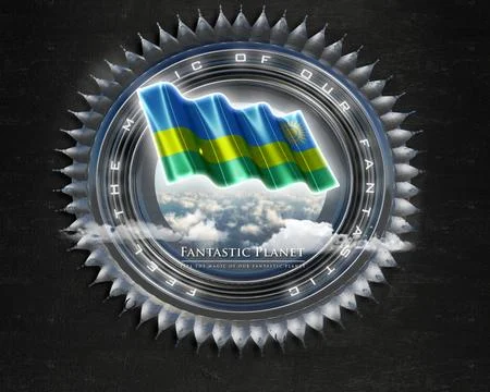 Flag Rwanda quality designer flag Illustration