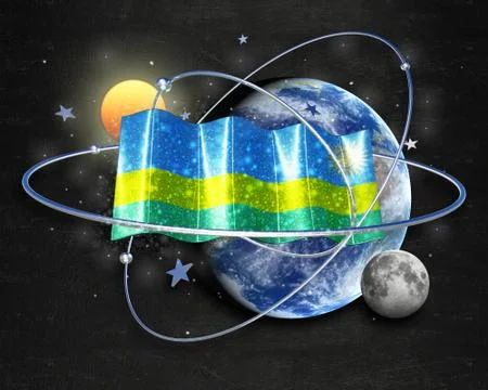 Flag Rwanda quality designer flag Stock Illustration