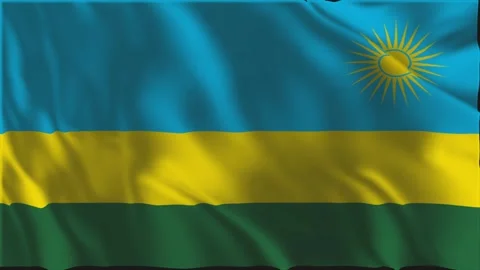 Flag of Rwanda waving slowly Stock-Footage 338252281