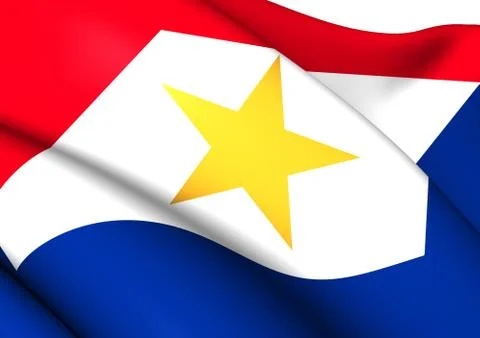 Flag of saba Stock Illustration