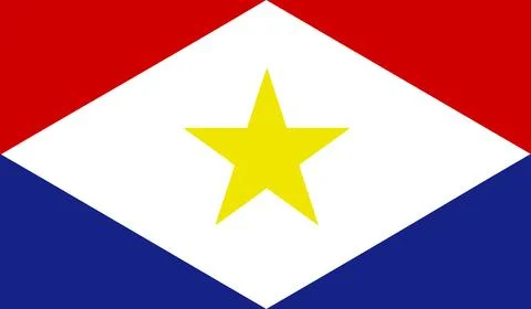 THE FLAG OF SABA Stock Illustration