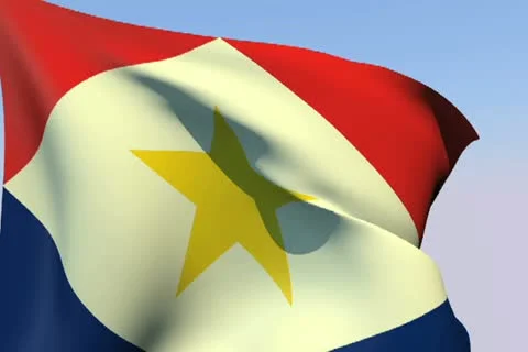 Flag of Saba NTSC Stock Footage 14769666