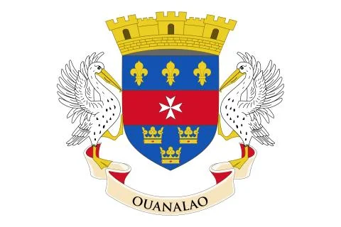 Flag of Saint Barthelemy. Vector illustration. World flag Illustrazione stock